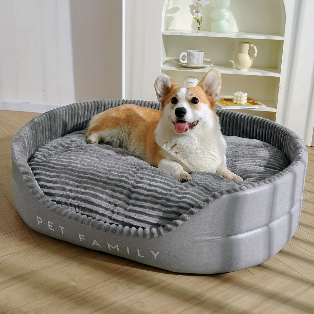Washable Dog Bed with Thickened Design, M to XXL Size Options for Everyday Lounging and All-Season Pet Rest, Machine-Washable Dog Bedding