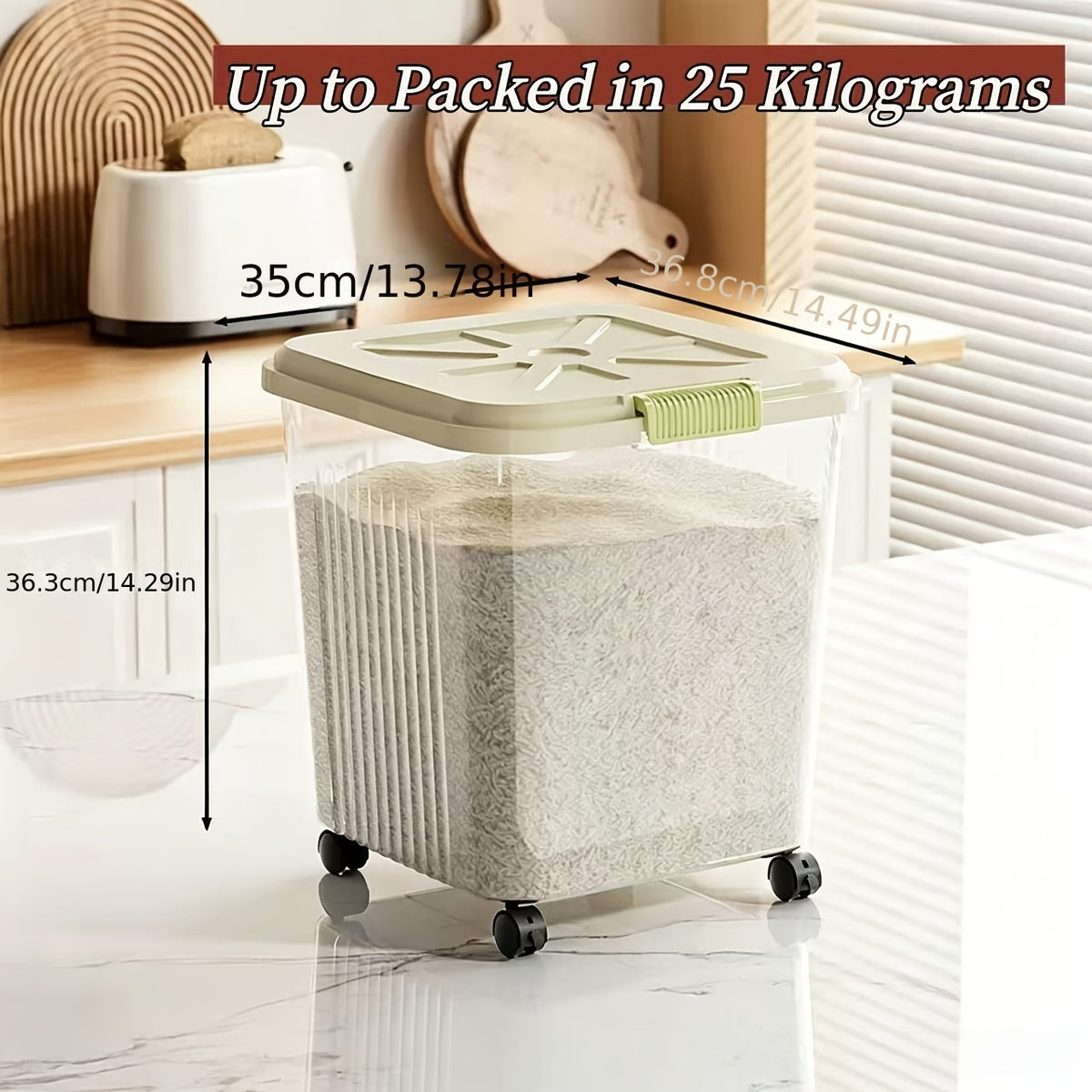 Airtight Dog Food Storage Bin with Locking Lid and Scoop, Multi-Size Dry Cat and Dog Food Container for Kitchen Pantry Organization