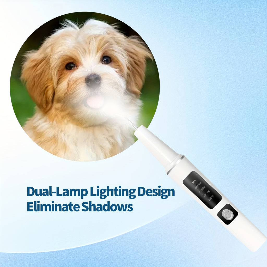 Pet Teeth Cleaning Kit for Cats and Dogs, USB Rechargeable Electric Tooth Cleaner with 4 Cleaning Heads and 5 Modes, Stain and Tartar Remover for At-Home Pet Dental Care, Quiet Low Noise Design