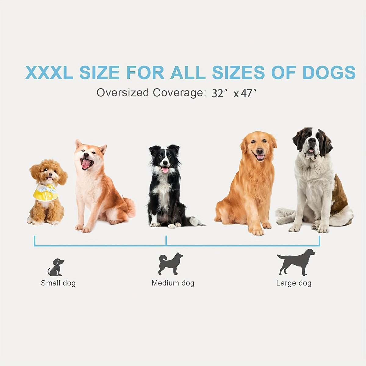 Extra Large Dog Pee Pads 32 x 47 Inches, 40 Count Six-Layer Disposable Puppy Training Pads with Soft Nonwoven Surface for Indoor Potty Care