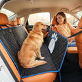Mesh Dog Car Hammock Seat Cover, Anti-Slip 600D Heavy-Duty Rear Seat Protector for Pet Travel in Sedans, Trucks and SUVs, Blue or Black Trim