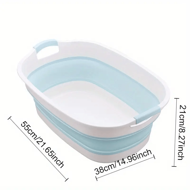 Foldable Dog Bathtub with Drain Plug and Shampoo Dispensing Bath Brush, Portable 21.65-Inch Pet Wash Basin for Small and Medium Pets