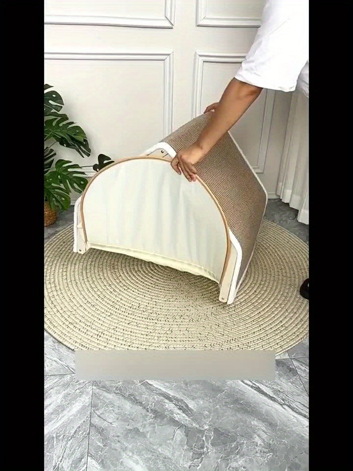 Shell Cat House with Scratching Pad, Semi-Enclosed Sisal Cat Tent for Small and Medium Indoor Cats, XL Listed Hideaway for Living Room or Bedroom