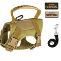 Cat Vest with Rubber Handle, Adjustable Tactical Nylon Pet Vest with Mesh Padding and Quick-Release Buckle for Large Cats and Small Dogs