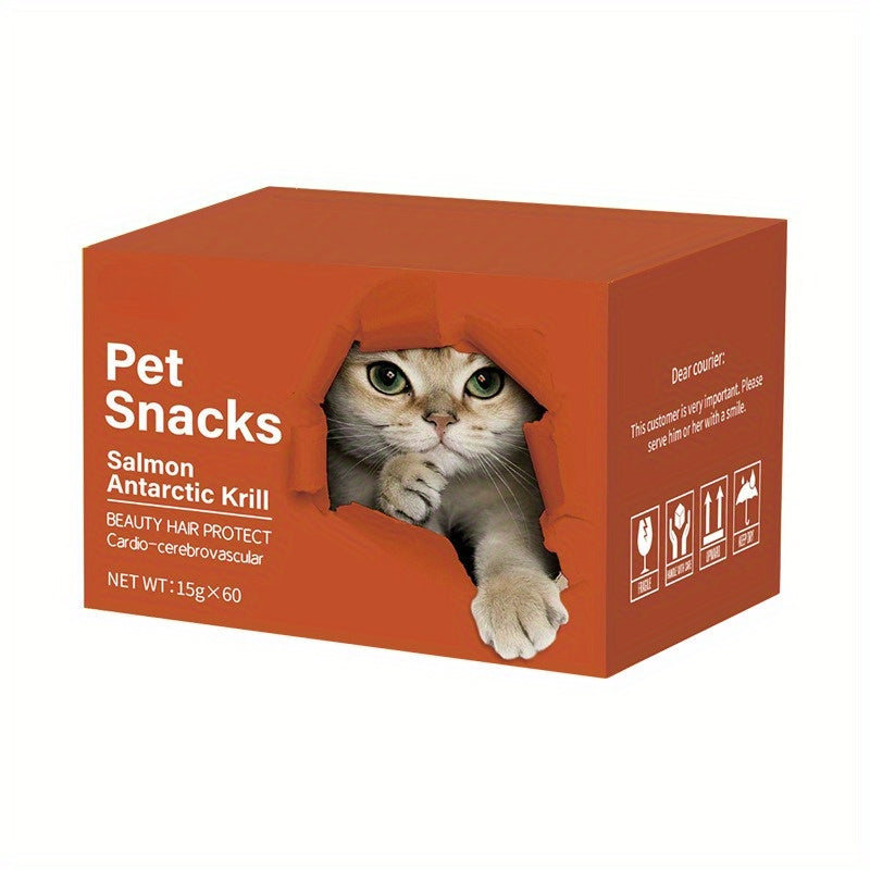 Wet Cat Food Snacks for Adult Cats and Kittens, Pet Treat Packs with Salmon, Tuna and Chicken Egg Yolk Flavor Choices for Everyday Treat Time