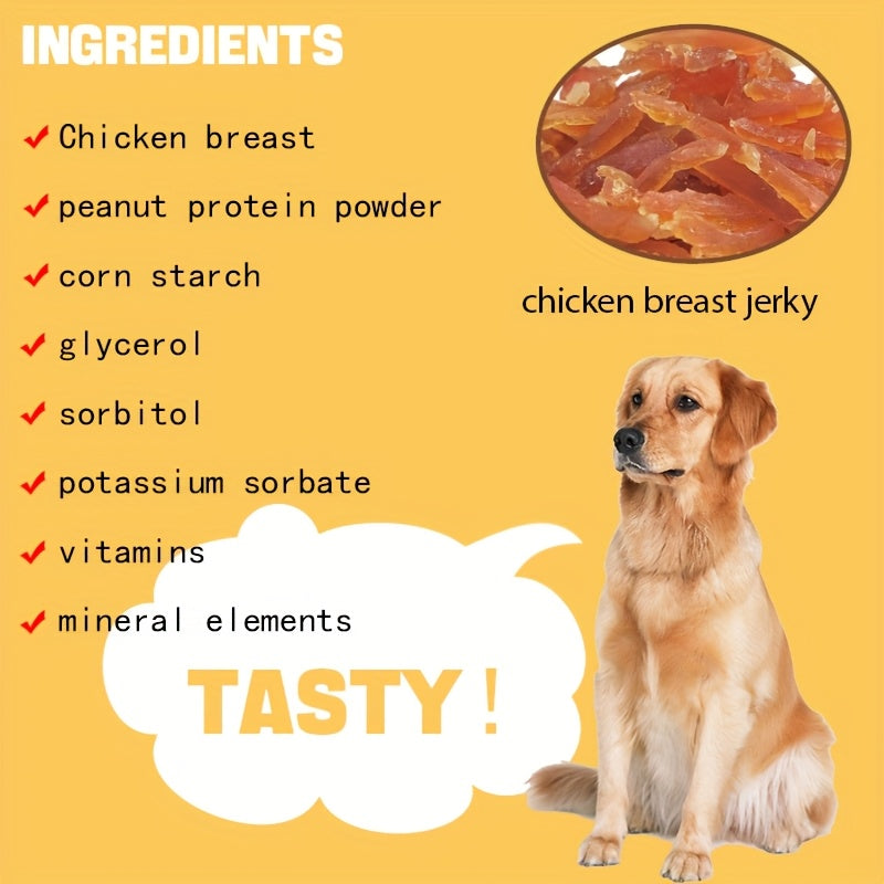 Chicken Breast Jerky Dog Treats with Duck Breast Option, 150g or Chicken Two-Pack Choices for Supervised Training Rewards and Daily Snacks