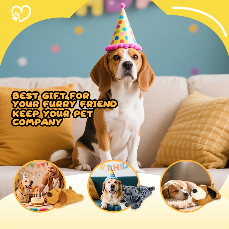 Heartbeat Puppy Toy, Soft Plush Cuddle Companion for Dogs and Kittens, Dog, Cat and Bear Styles with Single or Two-Piece Options, Batteries Not Included