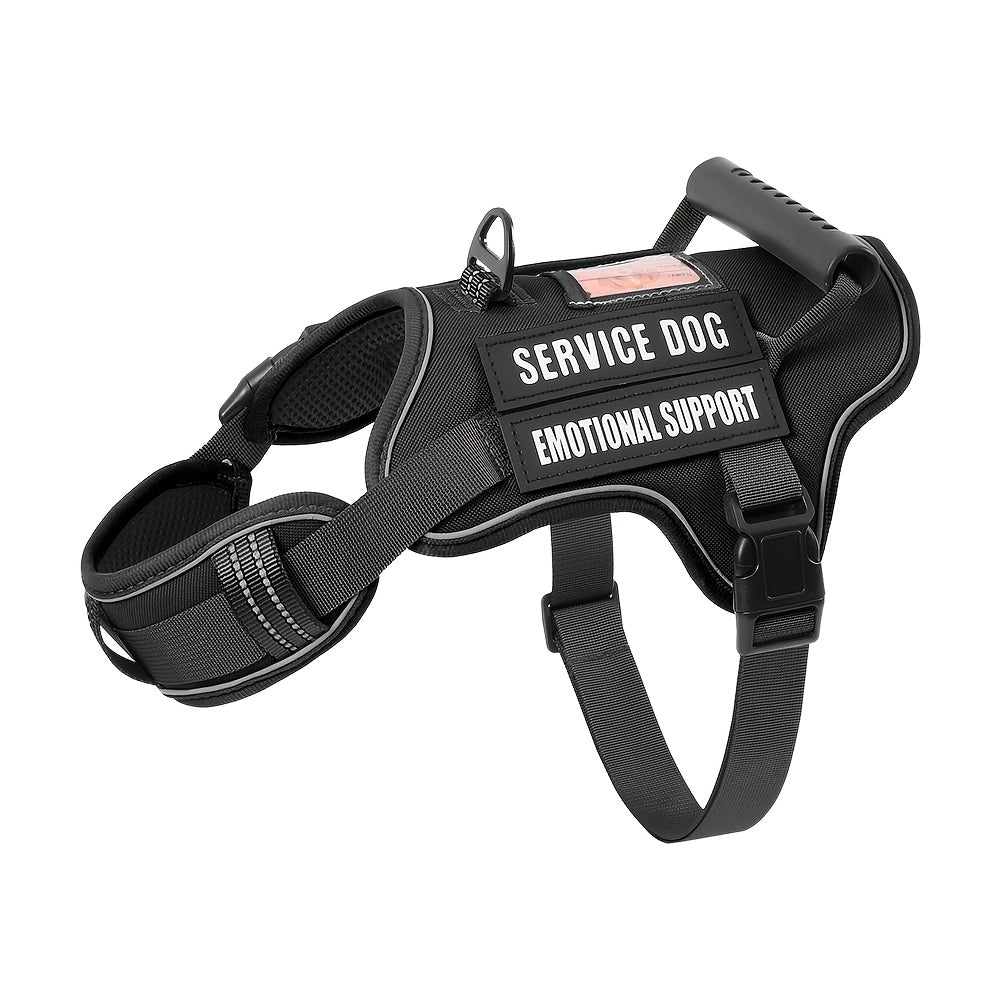 MOLLE Tactical Dog Harness with Control Handle, Adjustable Reflective Pet Vest for Daily Walking and Outdoor Training, S M L in Six Color Options