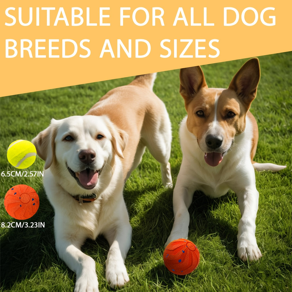 Interactive Dog Ball with Automatic Bouncing and Rotation, E-TPU Moving Chase Toy with Sleep Mode for Medium and Large Dogs