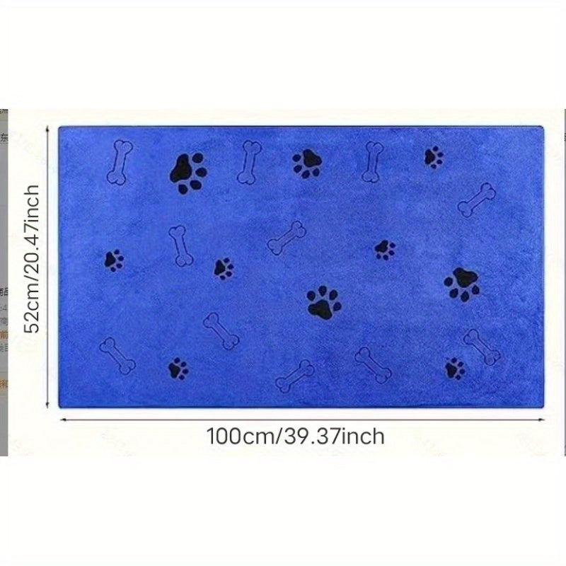 Microfiber Dog Towel, 52 x 100 cm Absorbent Quick-Dry Pet Bath and Grooming Cloth for Medium to Large Dogs, Eight Color Options for Home and Travel
