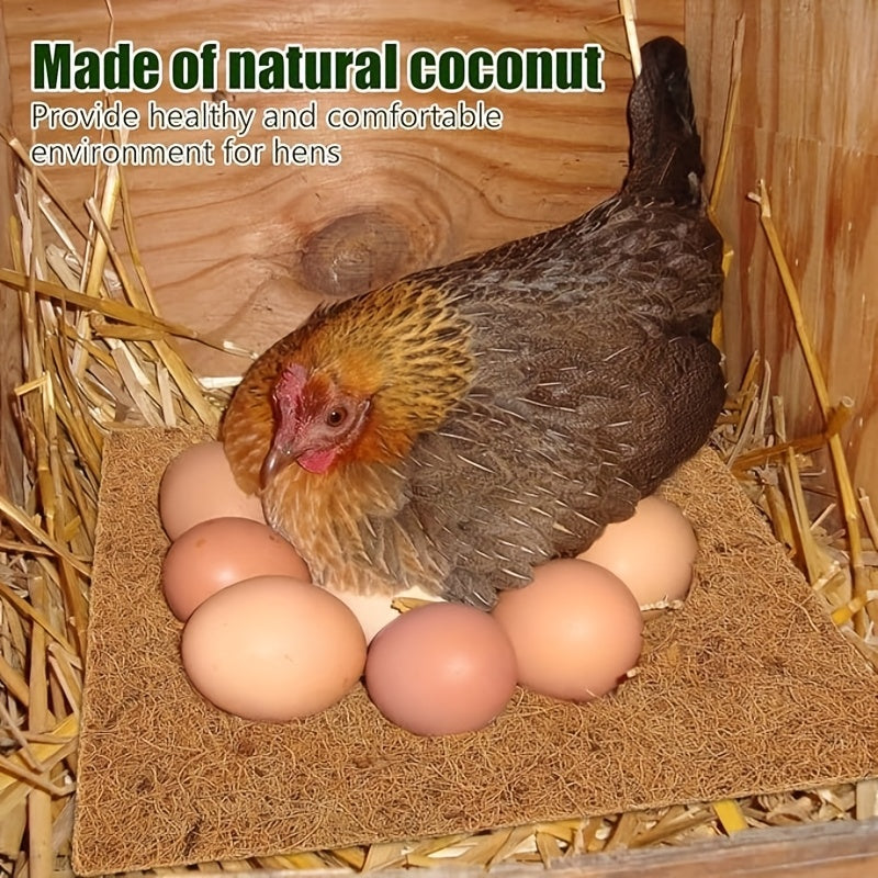 Chicken Nesting Pads Made from Coconut Palm Fiber, Nest Box Liner Mats for Backyard Chicken Coops and Bird Nesting Areas in Multiple Pack Options