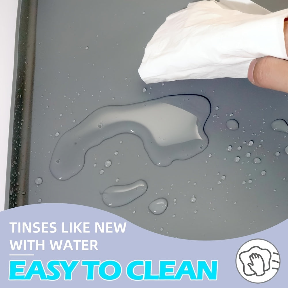 Silicone Puppy Pad Holder for 24 x 24 Inch Training Mats, Portable Grey Square Dog Potty Tray with Leak-Proof Design for Indoor Floor Protection