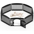 Plastic Dog Playpen with Locking Door, Expandable Puppy Exercise Pen for Small and Medium Dogs, Indoor Outdoor Use with 4, 6 or 8 Panel Options