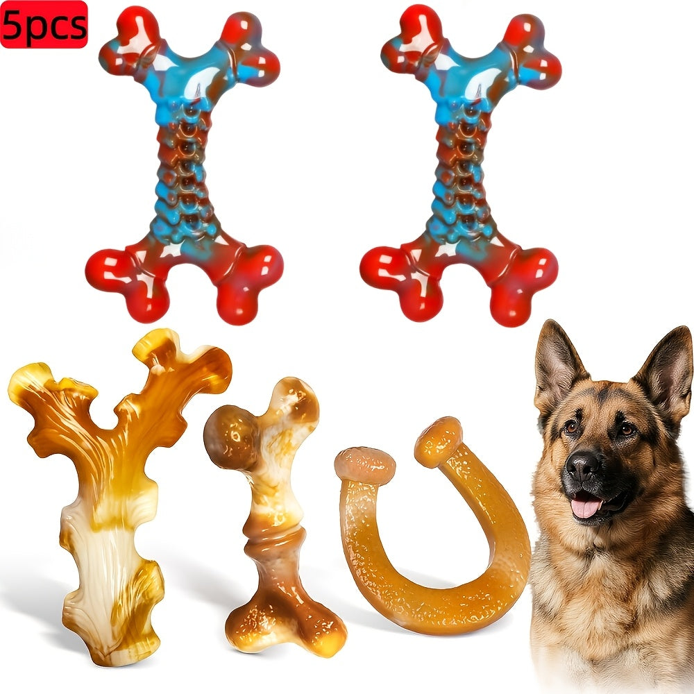 Dog Chew Toys for Aggressive Chewers, Large Breed Chewing Toys in 1 to 5 Piece Pack Options for Supervised Play and Everyday Toy Rotation
