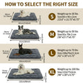 Fleece Dog Crate Pad with PP Cotton Filling, Gray Washable Flat Kennel Mat with Non-Slip Bottom, Cozy Pet Bedding in Five Sizes up to 54 x 36 Inches