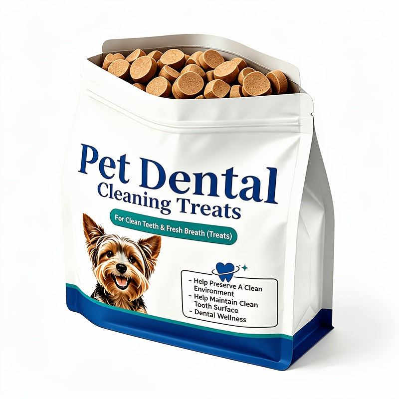 Dog Dental Care Treats with Listed Lactobacillus Helveticus, Bifidobacterium Longum, Brown Algae and Spinach Powder, 1 or 2 Unit Options