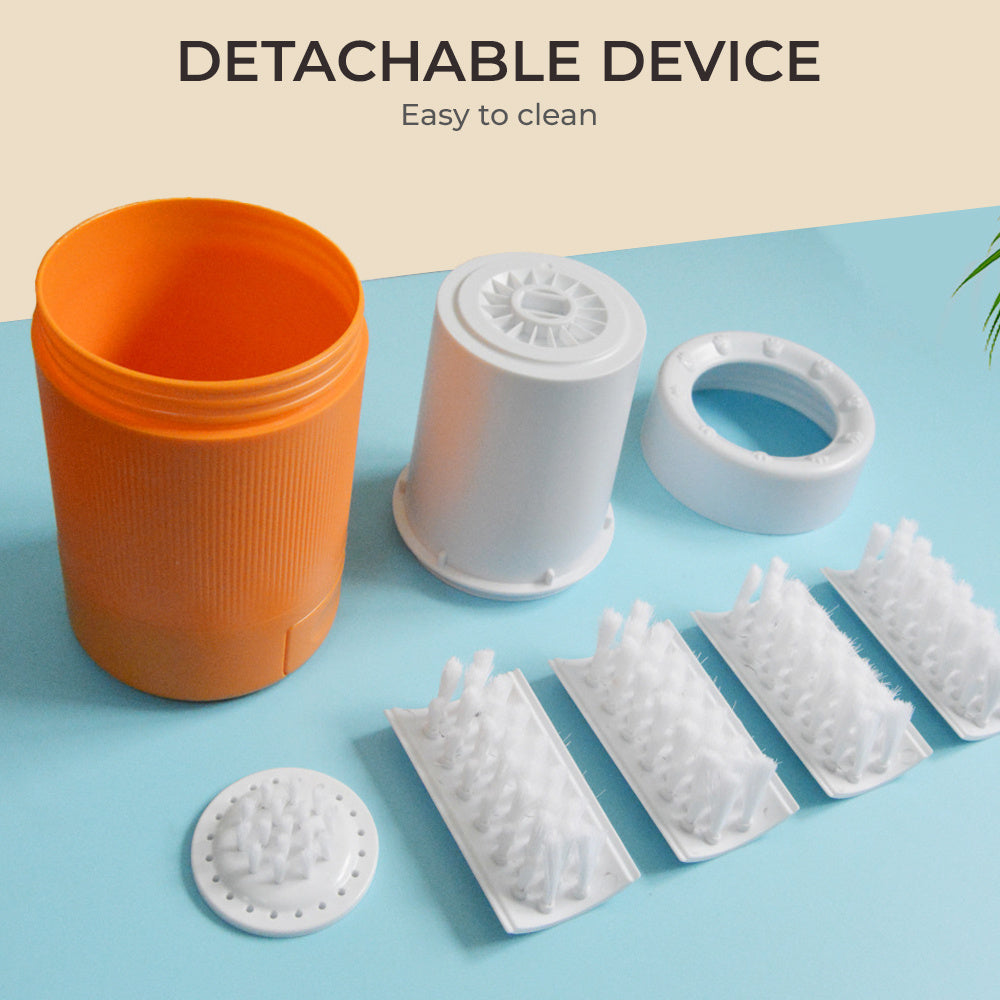 Dog Paw Cleaner Cup with Soft Bristles, Portable Semi-Automatic Pet Paw Washer for Dogs and Cats After Muddy Walks, Car Trips and Outdoor Play, No Battery Required