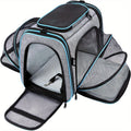 Expandable Pet Carrier Bag with Two Mesh Windows, Soft-Sided Travel Tote with Removable Washable Pad, Shoulder Strap and Top Entry for Small Dogs and Cats