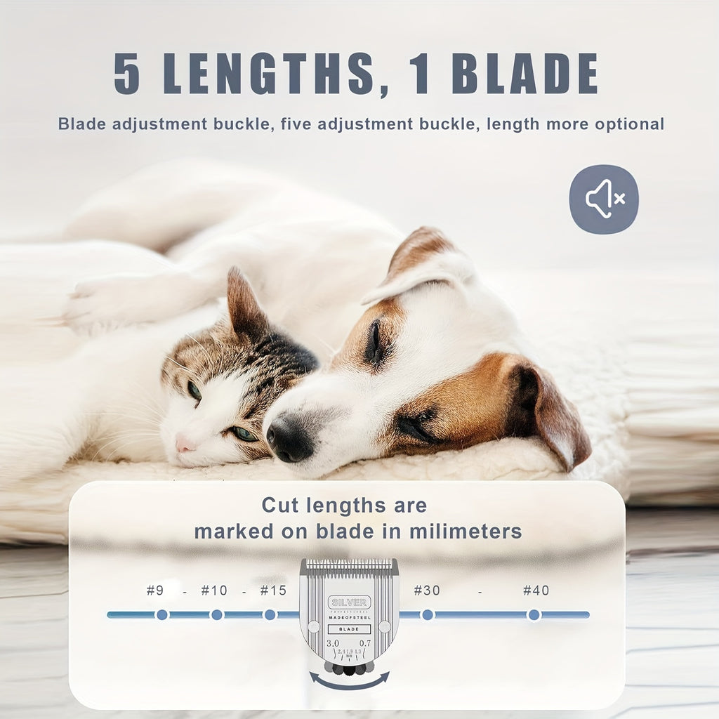 5-in-1 Dog Clipper Replacement Blades Compatible with Bravura, Chromado, Creativa and Figura Clippers, 1 or 3 Piece Grooming Blade Options