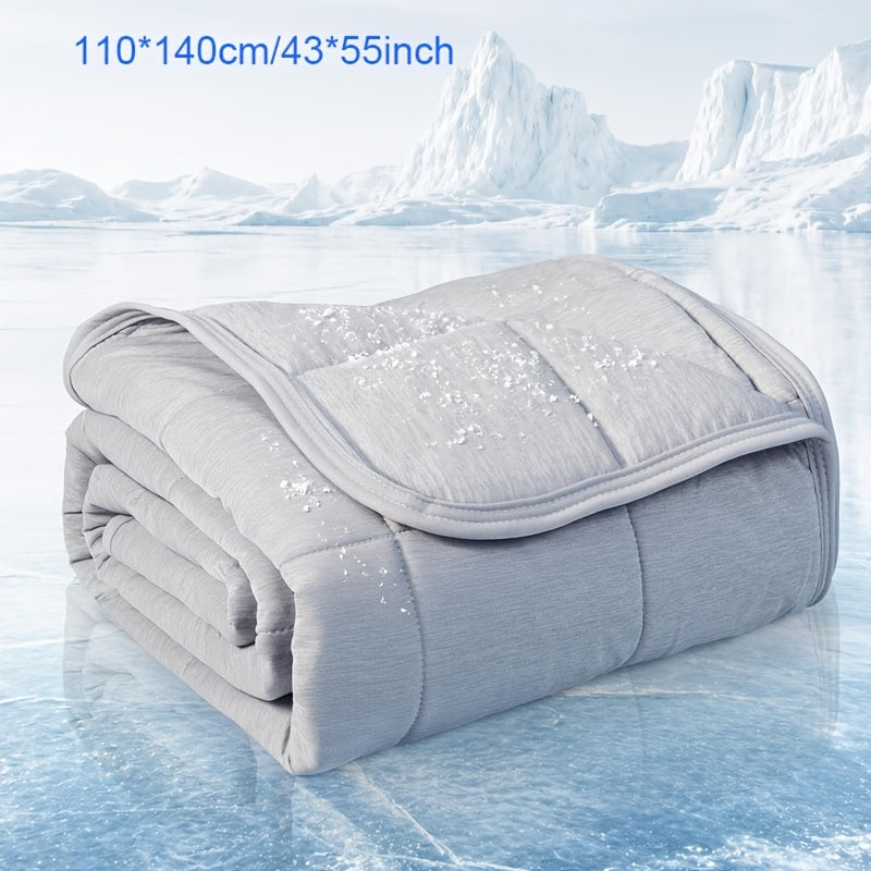 Dog Cooling Blanket for Large Dogs, Washable Cool-to-Touch Lightweight Pet Mat and Bed Cover in Gray, 41 x 62 or 43 x 55 Inches
