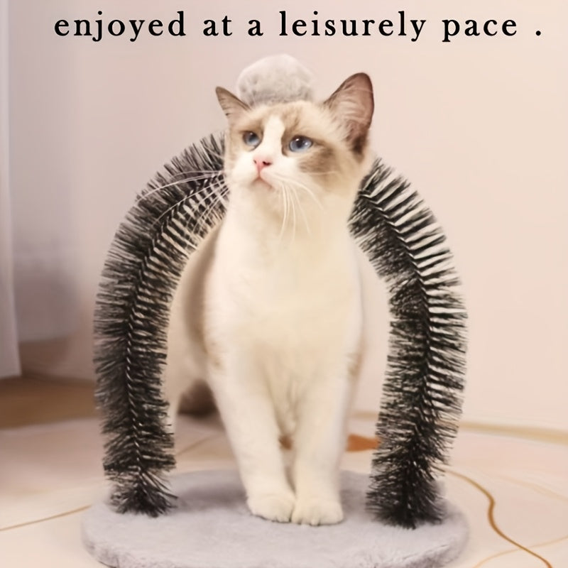 Cat Grooming Arch Massage Toy, 34 cm Self-Grooming Cat Scratcher for Rubbing, Scratching and Interactive Play for Indoor Cats and Kittens