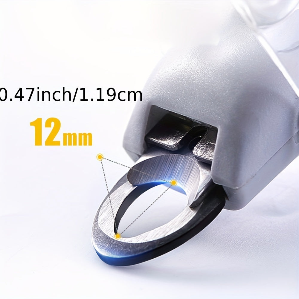 Ergonomic Dog Nail Clippers with LED Light, Non-Slip Textured Handle in Orange and Grey for Controlled At-Home Pet Claw Trimming and Grooming