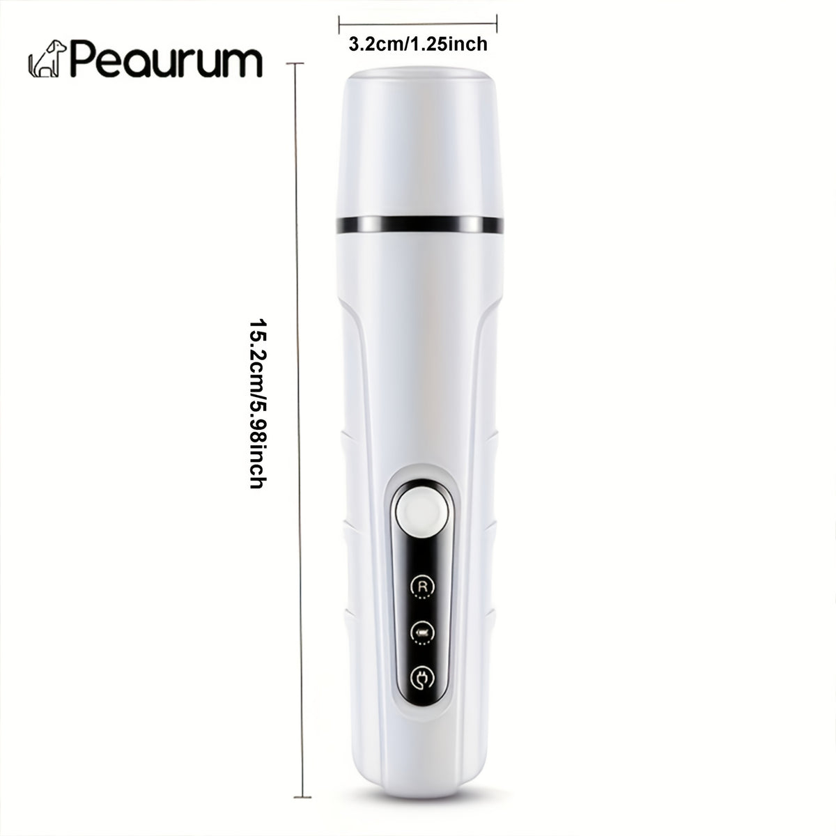 Dog Nail Grinder with Status Display, Rechargeable Low-Noise Electric Pet Nail File with LED Light and 3 Grinding Ports for Dogs and Cats