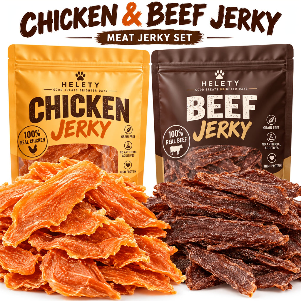 Dog Treat Strips in Chicken or Duck Jerky, Easy-to-Tear Chewy Training Rewards and Daily Snacks for Small, Medium and Large Dogs