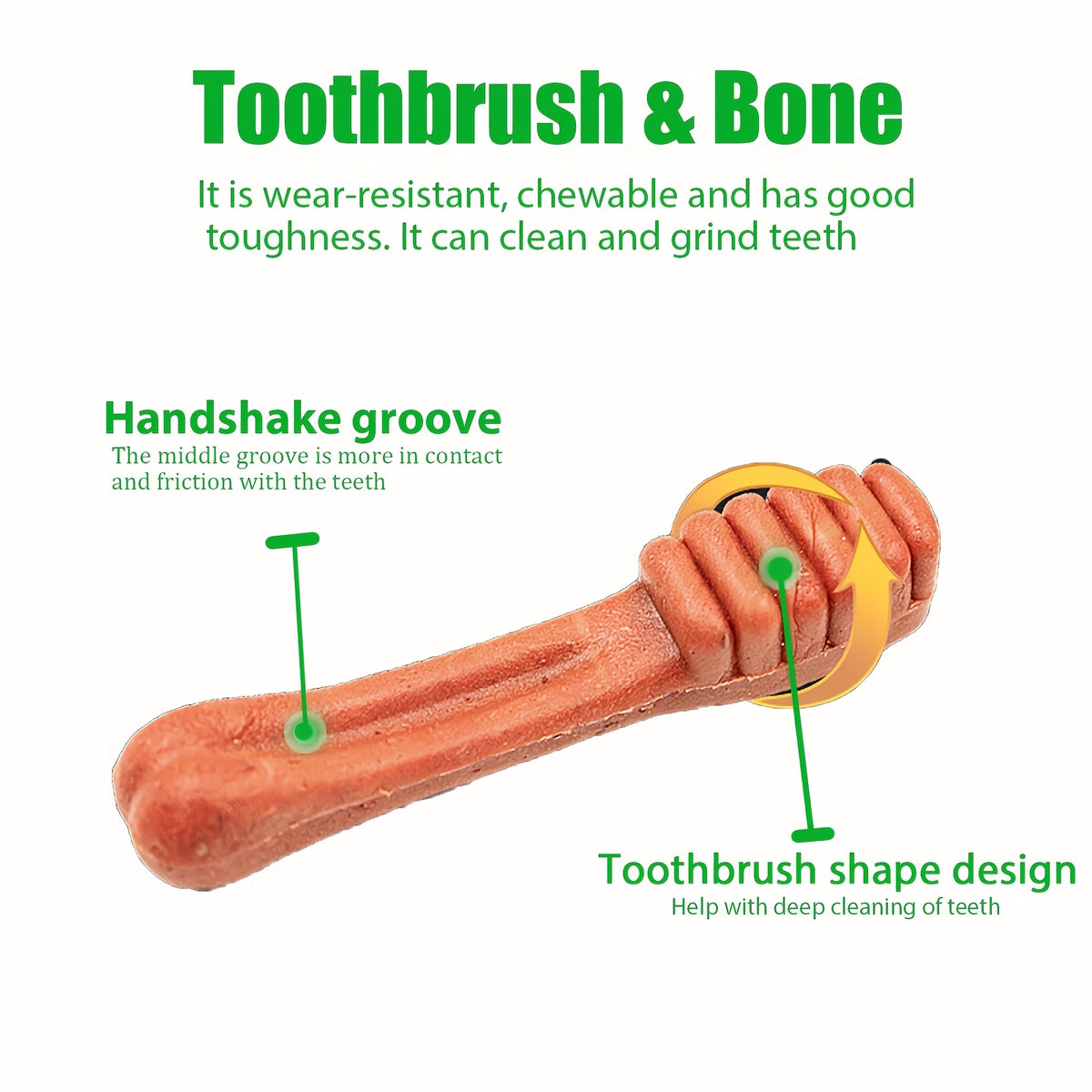 Dog Dental Chew Bone 90g, Beef Milk Mint Toothbrush Cleaning Bone Option for Supervised Chewing and Everyday At-Home Canine Oral Care Routines