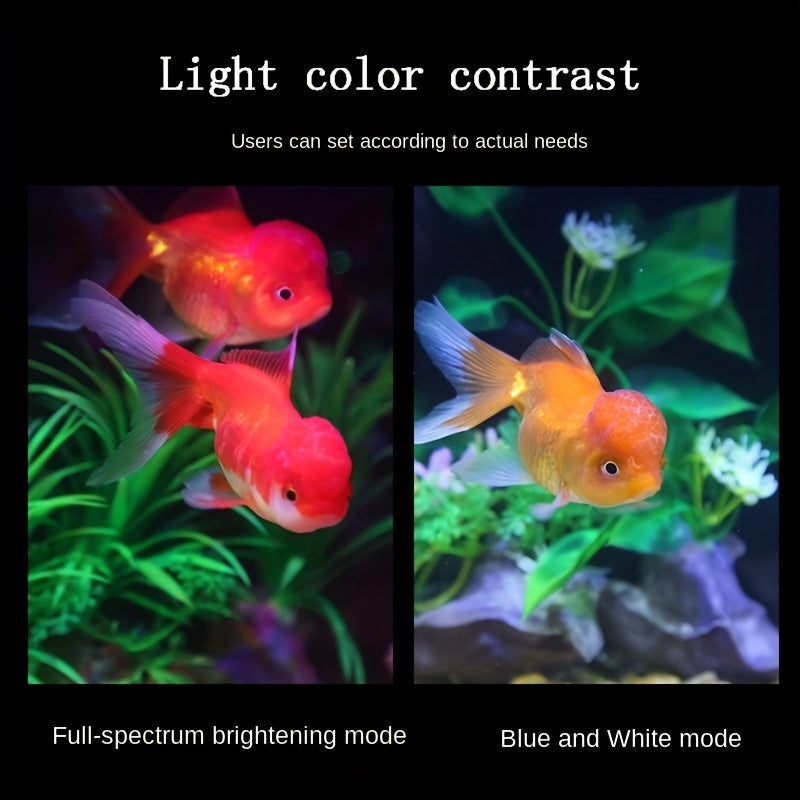 USB Aquarium LED Light Bar with Double-Row RGBW Illumination, Decorative Fish Tank Lighting in 14.96 and 18.90 Inch Options, No Battery