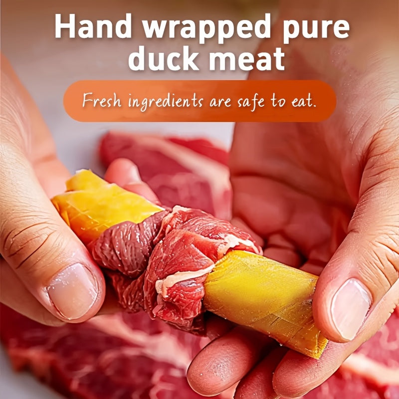 Duck Wrapped Beefhide Dog Chews, 116g 4.09oz Layered Chew Sticks with Thick Chewy Texture for Medium and Large Dogs, Supervised Reward Treats
