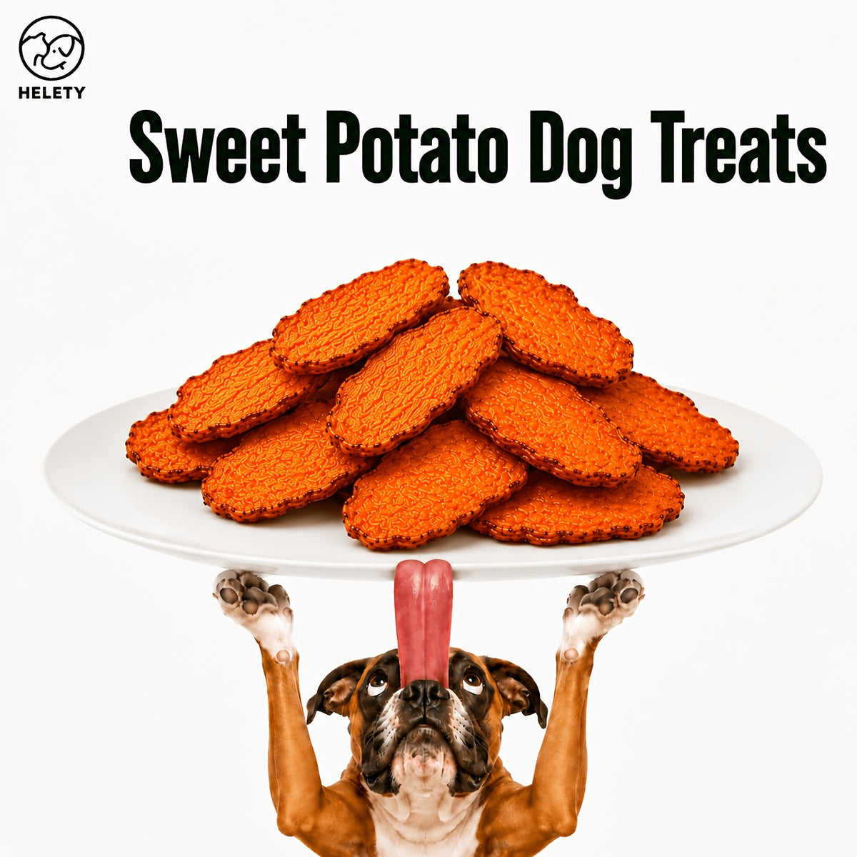 Sweet Potato Dog Treat Selection with Dried Slices, Duck Sweet Potato and Chicken Donut Options, Chewy Snacks for Supervised Rewards and Treat Time