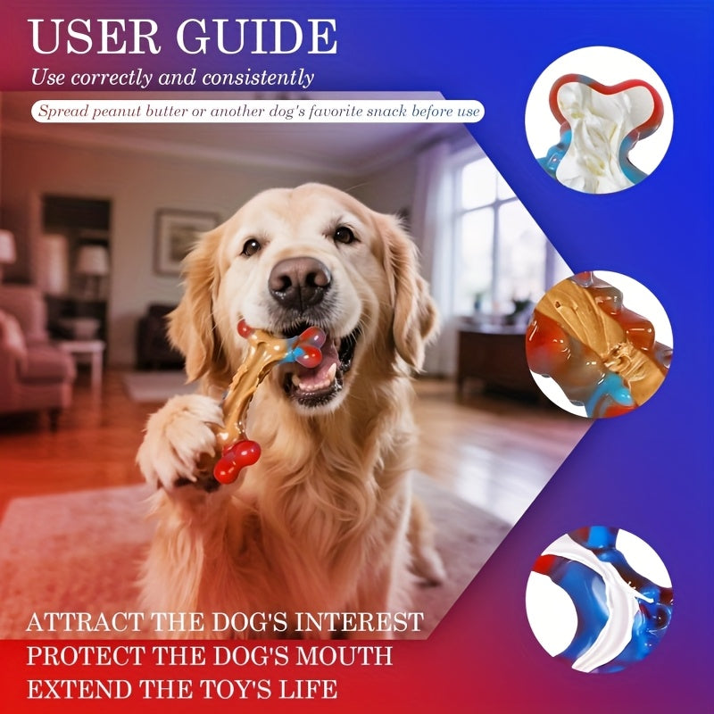 Dog Chew Toys for Large Dogs, Red Nylon Toys for Supervised Chewing and Everyday Play, Available in 1, 2 or 4 Piece Pack Options