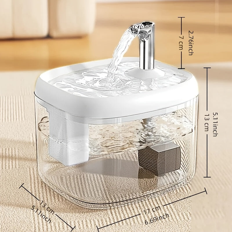 Cat Water Fountain JY-03 USB Drinking Station, Quiet Automatic Circulating Pet Water Dispenser for Daily Cat Care, No Batteries Required