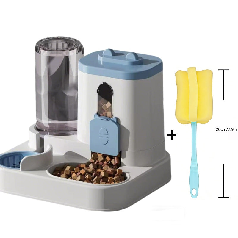 Cat Feeding Station with Food and Water Dispenser Options, Colorful Pet Feeder or Rolling Ball Slow Feeder Bowl for Everyday Indoor Meals