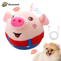 Talking Dog Ball Toy with Singing Sounds, Spherical Pet Play Toy in Red or Blue for Supervised Interactive Sessions and Dog Owner Gifts