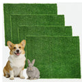 Washable Dog Potty Grass Mats with Drainage Holes and Rubber Backing, Reusable Artificial Turf Pads in Four Sizes for Indoor Training and Outdoor Use