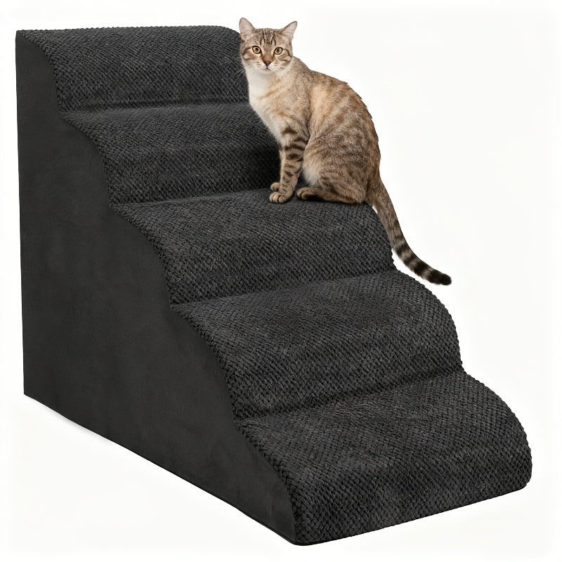 Extra Wide Foam Pet Steps for Small Dogs and Cats, Non-Slip Base Dog Stairs for Bed, Couch and Sofa Access in 2, 3 or 4-Step Styles