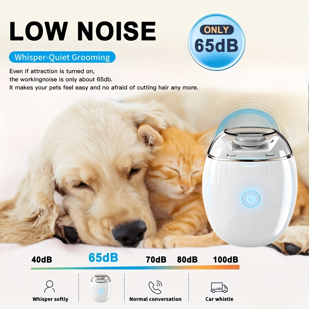 Rechargeable Pet Nail Polisher with LED Light, Compact Adjustable-Speed Electric Nail File for Dogs and Cats, Single or Two-Pack with Spare Discs