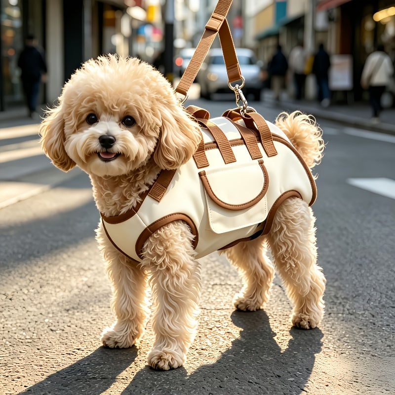 Pet Carrier Backpack 3 Piece Set with Towing Rope, Breathable Dog Backpack with Crossbody Bag and Portable Handbag, Small Dog Cat Travel Carrier for Outdoor Play, Hiking and Short Distance Trips