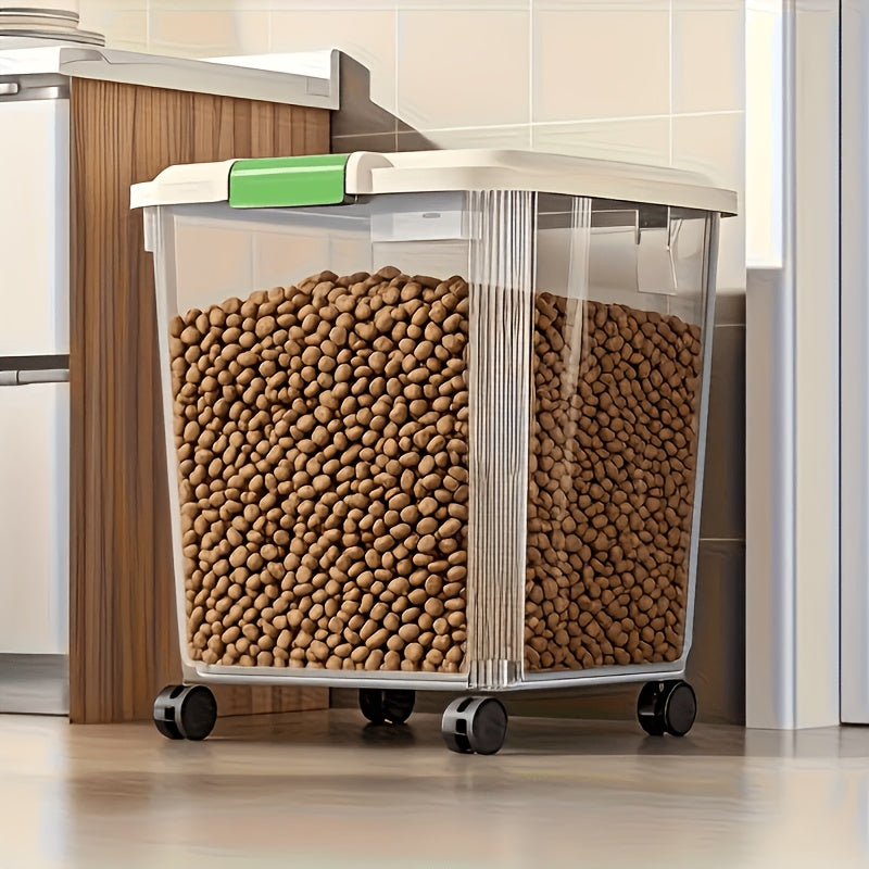 Pet Food Storage Bin with Locking Lid and Scoop, Airtight Dry Dog and Cat Food Container in 6.6 to 55.12 lb Options for Kitchen Pantry Organization