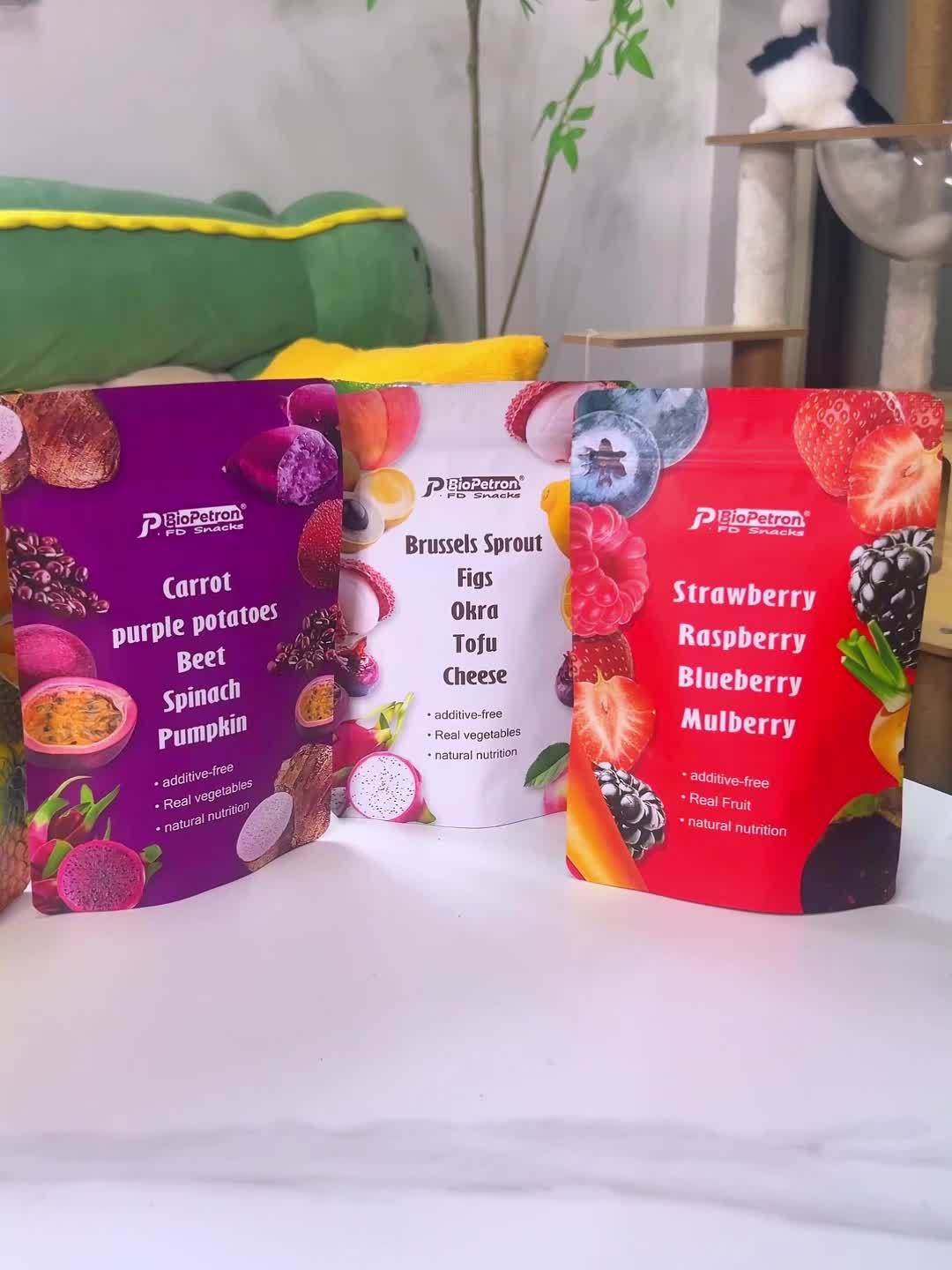 Freeze Dried Dog Treats with Fruit and Vegetable Options, Six Selectable Snack Styles for Supervised Training Rewards and Dog Food Toppers