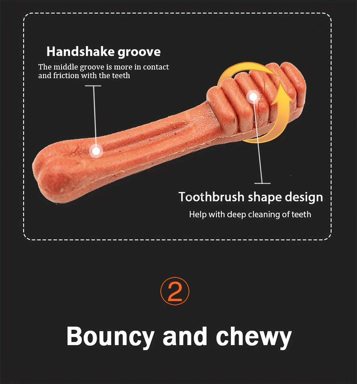 Dog Dental Chew Bone 90g, Beef Milk Mint Toothbrush Cleaning Bone Option for Supervised Chewing and Everyday At-Home Canine Oral Care Routines