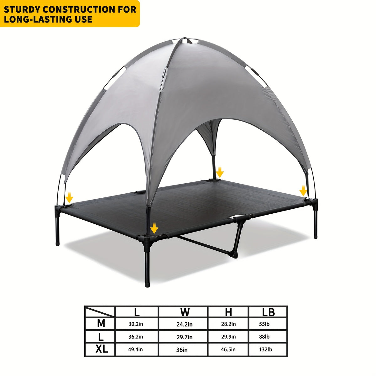 Outdoor Pet Tent for Cats and Dogs, Portable Breathable Pet House in Medium or Large for Supervised Backyard Rest, Camping and Everyday Outdoor Outings