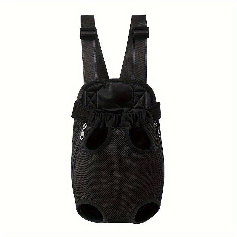 Dog Front Carrier Backpack for Cats and Small Dogs, Breathable Mesh Legs-Out Pet Carrying Bag with Adjustable Straps for Outdoor Walks