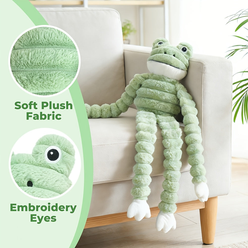 Large Plush Dog Toy 36 Inch with Squeaker and Crinkle Sounds, Tie-Dye Octopus or Frog Options for Supervised Interactive Play and Gentle Tug