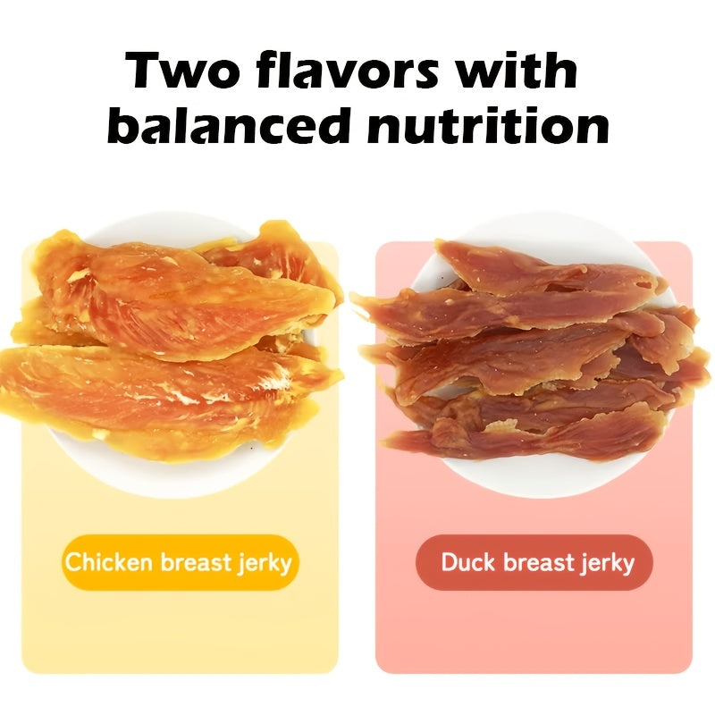 Chicken and Duck Dog Treats, 150g Air-Dried Dual-Blend Meat Slices for Supervised Training Rewards, Everyday Snacks and Dog Lover Gift Baskets