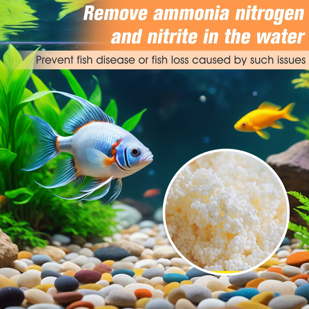 Aquarium Filter Media Resin for Freshwater and Saltwater Fish Tanks, 2-Bag 500ml Option, Filtration Accessories for Routine Aquarium Maintenance