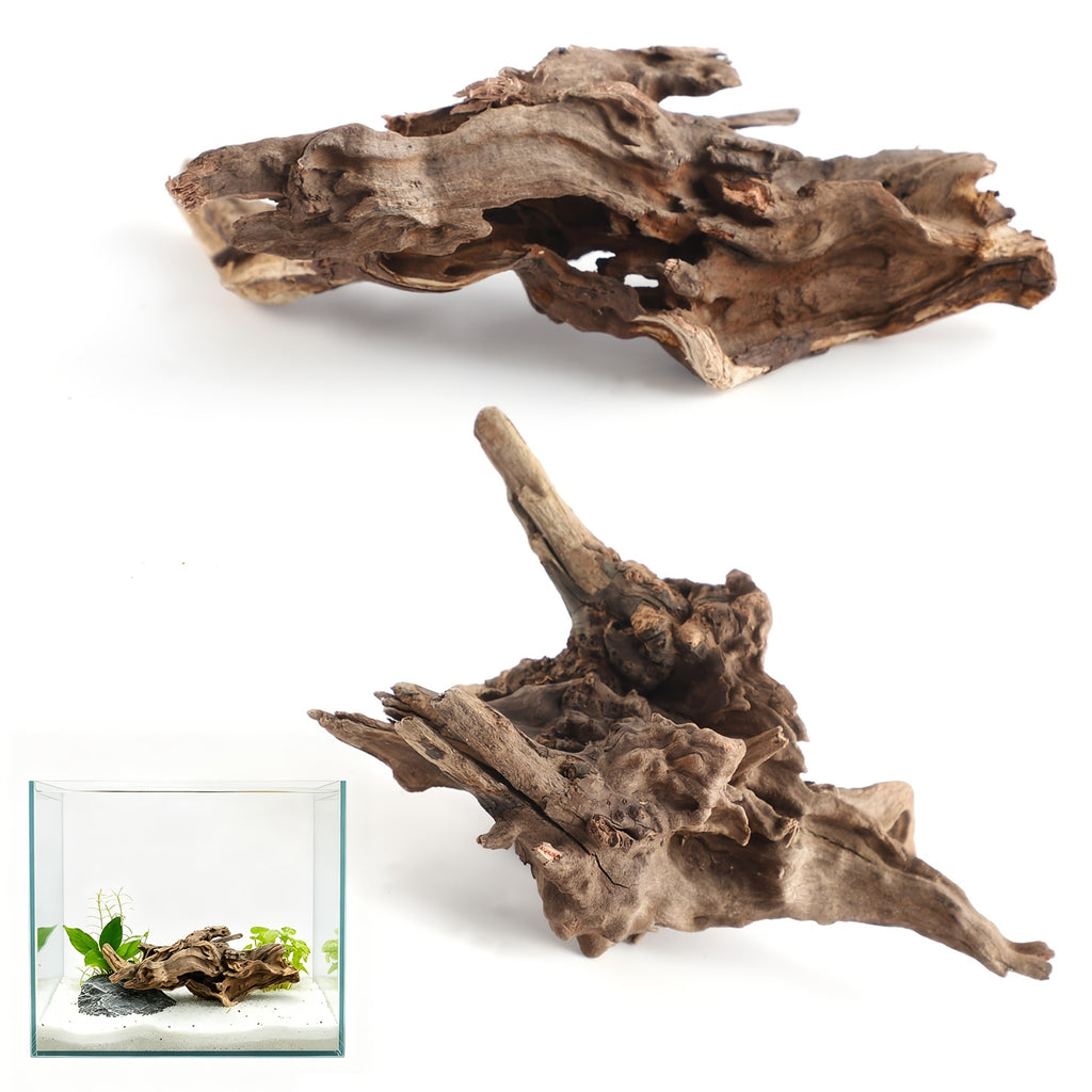 Aquarium Driftwood Single Piece, 5.9-7.87 Inch Random-Style Decorative Wood for Small Fish Tank Aquascaping and Nature-Inspired Underwater Layouts