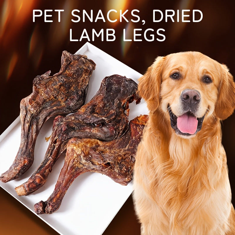 Lamb Leg Dog Chew 100g, Air-Dried Bone-In Dog Treat for Supervised Chewing, At-Home Reward Time and Seasonal Dog Owner Gift Baskets